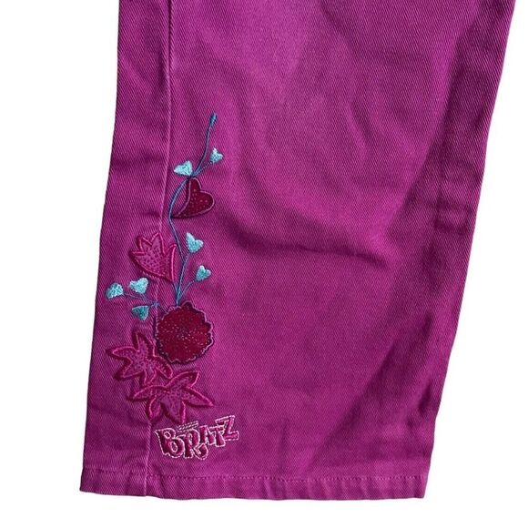 Bratz Vintage Y2K Purple Denim Embroidered Jeans Youth XL/Womens S Rare - Picture 4 of 12